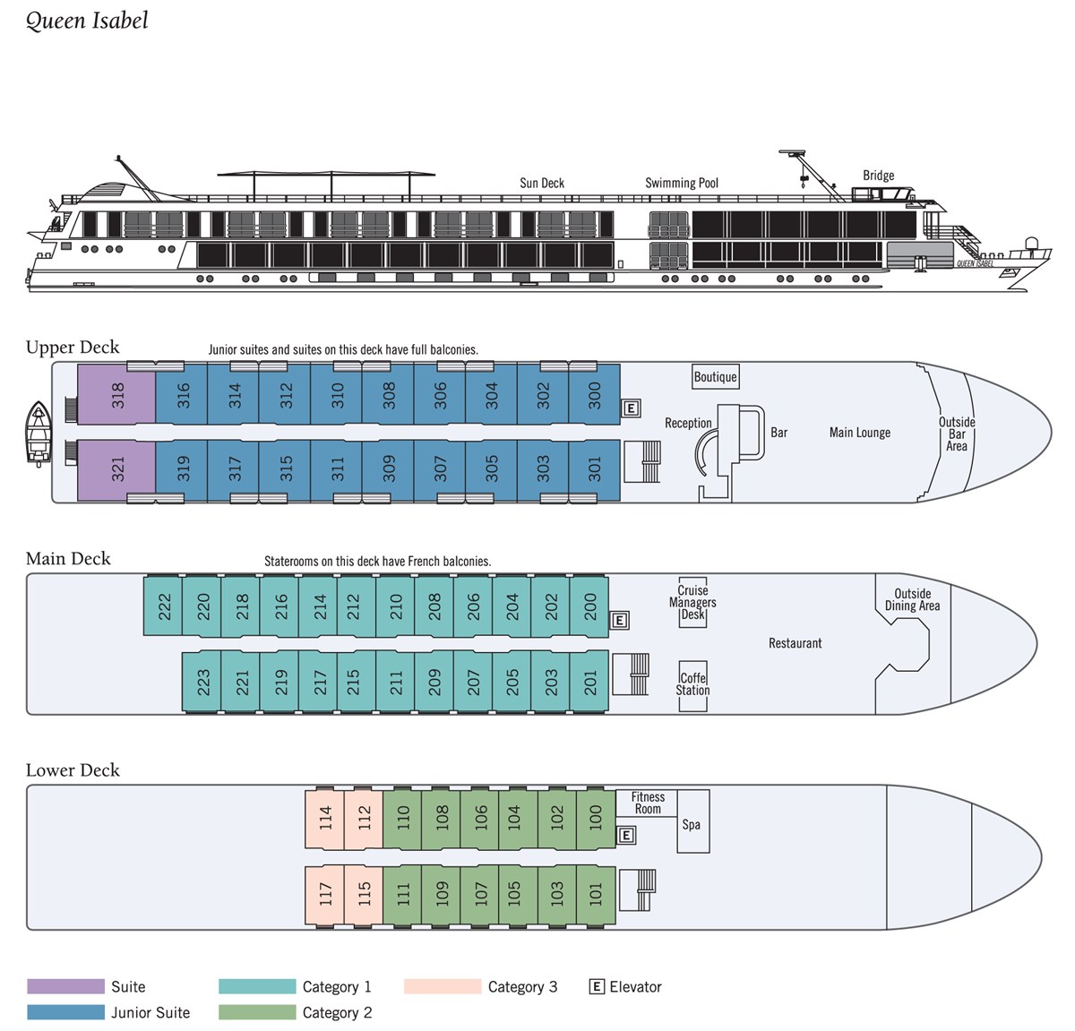 Douro Queen Deck plan